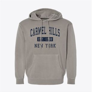 Carmel Hills New York Classic Established Pigment-Dyed Hoodie