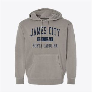 James City North Carolina Classic Established Pigment-Dyed Hoodie