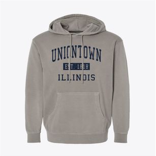 Uniontown Illinois Classic Established Pigment-Dyed Hoodie