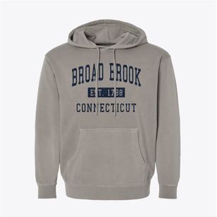 Broad Brook Connecticut Classic Established Pigment-Dyed Hoodie