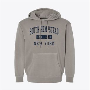 South Hempstead New York Classic Established Pigment-Dyed Hoodie