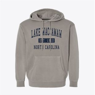 Lake Waccamaw North Carolina Classic Established Pigment-Dyed Hoodie