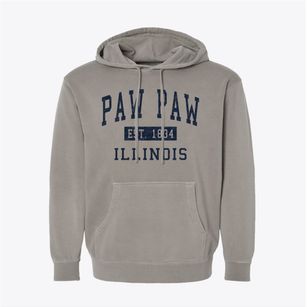 Paw Paw Illinois Classic Established Pigment-Dyed Hoodie
