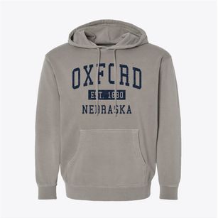 Oxford Nebraska Classic Established Pigment-Dyed Hoodie