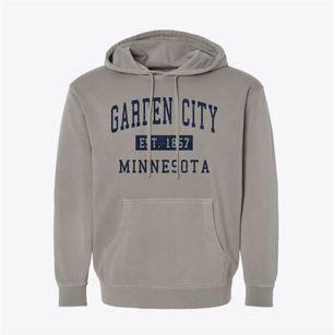 Garden City Minnesota Classic Established Pigment-Dyed Hoodie