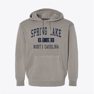 Spring Lake North Carolina Classic Established Pigment-Dyed Hoodie