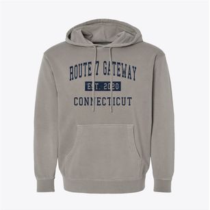 Route 7 Gateway Connecticut Classic Established Pigment-Dyed Hoodie