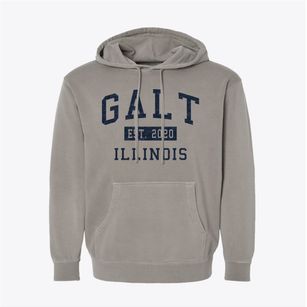Galt Illinois Classic Established Pigment-Dyed Hoodie