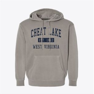Cheat Lake West Virginia Classic Established Pigment-Dyed Hoodie