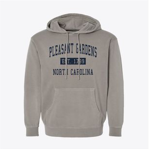 Pleasant Gardens North Carolina Classic Established Pigment-Dyed Hoodie