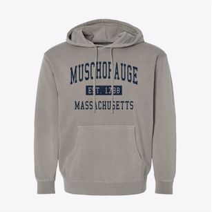 Muschopauge Massachusetts Classic Established Pigment-Dyed Hoodie