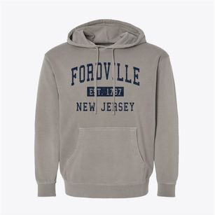 Fordville New Jersey Classic Established Pigment-Dyed Hoodie