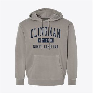 Clingman North Carolina Classic Established Pigment-Dyed Hoodie