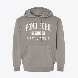 Pond Fork West Virginia Classic Established Pigment-Dyed Hoodie