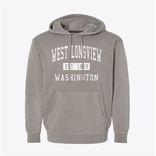 West Longview Washington Classic Established Pigment-Dyed Hoodie