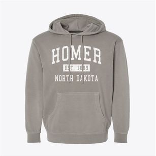 Homer North Dakota Classic Established Pigment-Dyed Hoodie