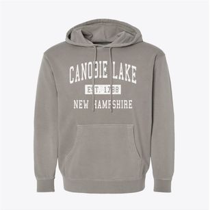 Canobie Lake New Hampshire Classic Established Pigment-Dyed Hoodie