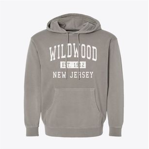 Wildwood New Jersey Classic Established Pigment-Dyed Hoodie