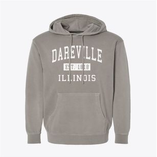 Dareville Illinois Classic Established Pigment-Dyed Hoodie