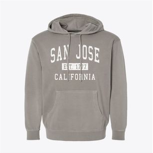 San Jose California Classic Established Pigment-Dyed Hoodie