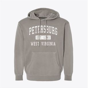 Petersburg West Virginia Classic Established Pigment-Dyed Hoodie