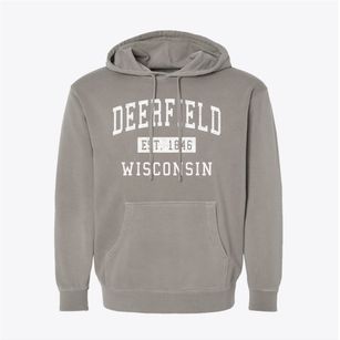 Deerfield Wisconsin Classic Established Pigment-Dyed Hoodie
