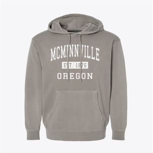 Mcminnville Oregon Classic Established Pigment-Dyed Hoodie