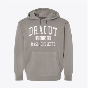Dracut Massachusetts Classic Established Pigment-Dyed Hoodie