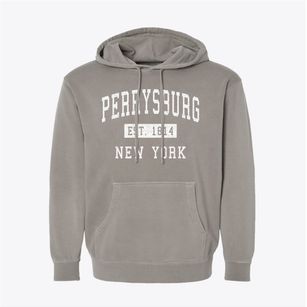Perrysburg New York Classic Established Pigment-Dyed Hoodie