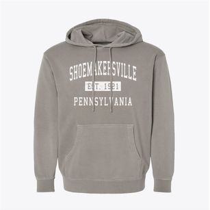 Shoemakersville Pennsylvania Classic Established Pigment-Dyed Hoodie