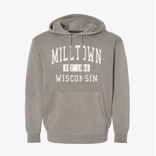 Milltown Wisconsin Classic Established Pigment-Dyed Hoodie
