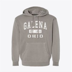 Galena Ohio Classic Established Pigment-Dyed Hoodie