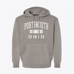 Portsmouth Ohio Classic Established Pigment-Dyed Hoodie