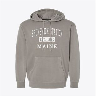 Brunswick Station Maine Classic Established Pigment-Dyed Hoodie