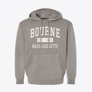 Bourne Massachusetts Classic Established Pigment-Dyed Hoodie