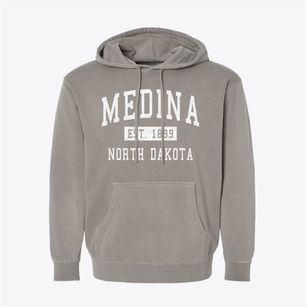 Medina North Dakota Classic Established Pigment-Dyed Hoodie