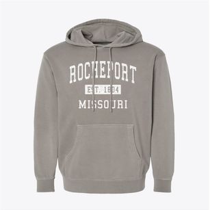 Rocheport Missouri Classic Established Pigment-Dyed Hoodie