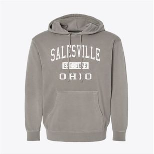 Salesville Ohio Classic Established Pigment-Dyed Hoodie