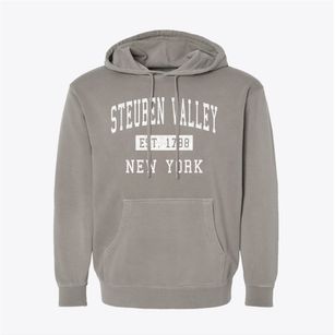 Steuben Valley New York Classic Established Pigment-Dyed Hoodie