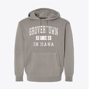 Grovertown Indiana Classic Established Pigment-Dyed Hoodie