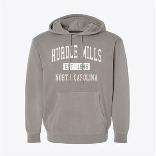 Hurdle Mills North Carolina Classic Established Pigment-Dyed Hoodie