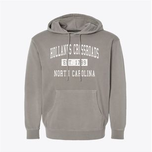 Hollands Crossroads North Carolina Classic Established Pigment-Dyed Hoodie