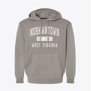 Normantown West Virginia Classic Established Pigment-Dyed Hoodie