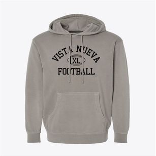 Vista Nueva Continuation High School Classic Football Pigment-Dyed Hoodie