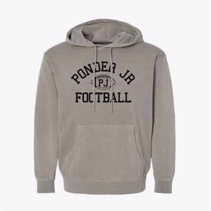 Ponder Jr High School Classic Football Pigment-Dyed Hoodie
