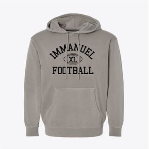 Immanuel Lutheran School Classic Football Pigment-Dyed Hoodie