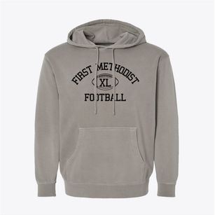 First Methodist School Incorporated Classic Football Pigment-Dyed Hoodie