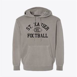 Saint Xavier Catholic School Classic Football Pigment-Dyed Hoodie