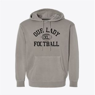Our Lady Of Mount Carmel School Classic Football Pigment-Dyed Hoodie