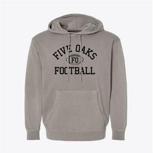 Five Oaks Adventist School Classic Football Pigment-Dyed Hoodie